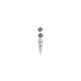 Activated – Grey Diamond & CZ 14K Gold Threadless End