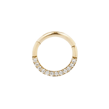 Dia 14K Gold Diamond Clicker – Elegant Pave Ring