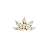 Valentina – 14K Gold CZ Threadless End