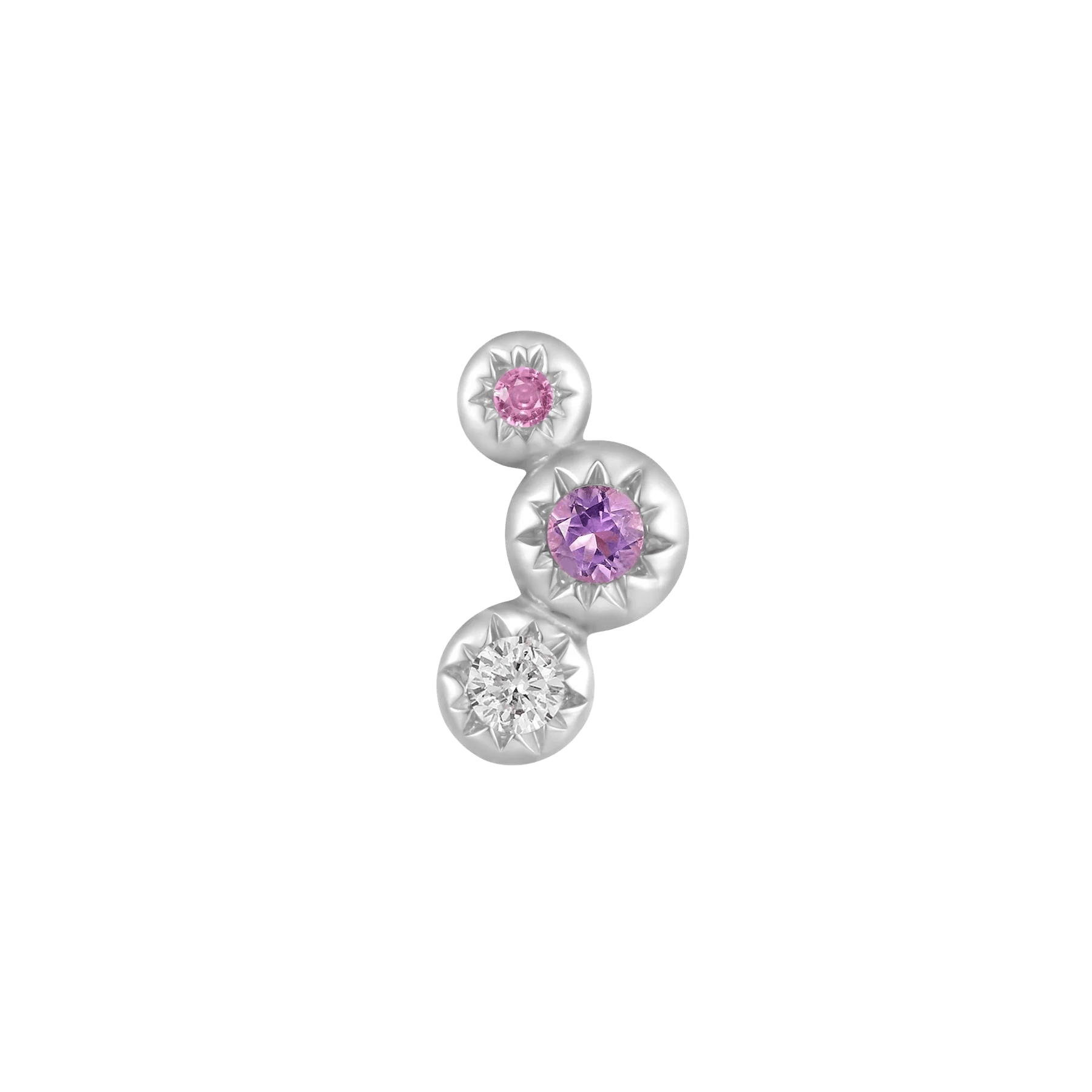 Dig It – 14K Gold Amethyst, Pink Sapphire & White Topaz End