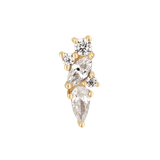 Visionary – 14K Gold CZ Threadless End