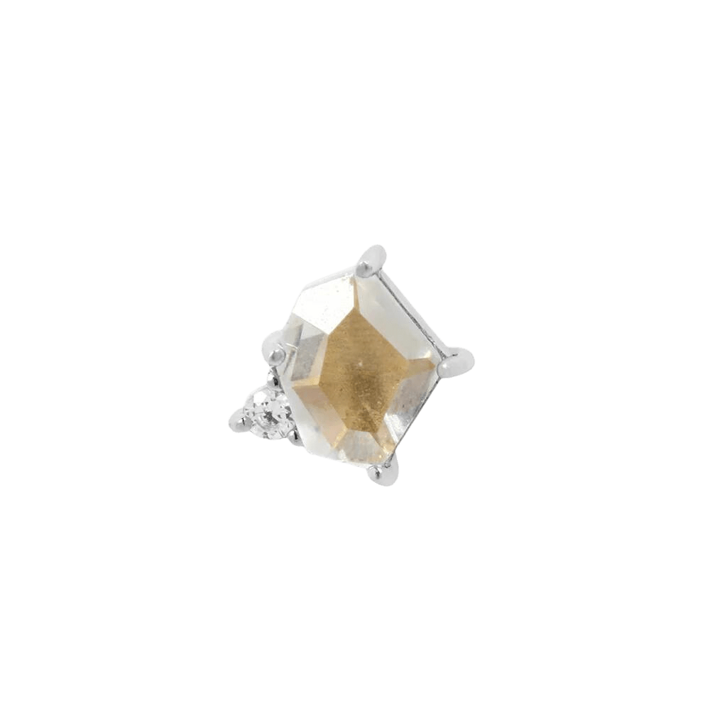 Elicit – 14K Gold CZ Baguette Threadless End
