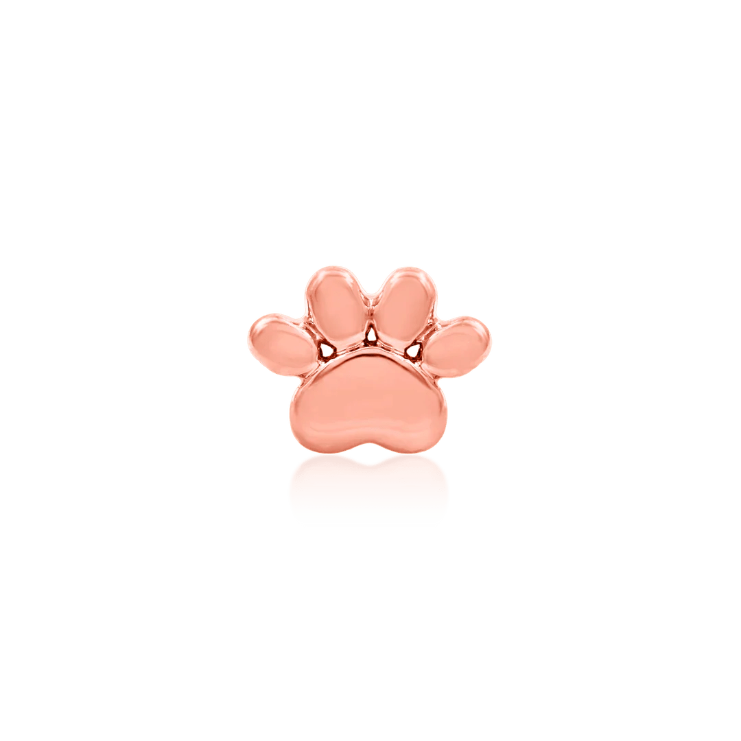 Solid Gold Dog Paw-14K Gold