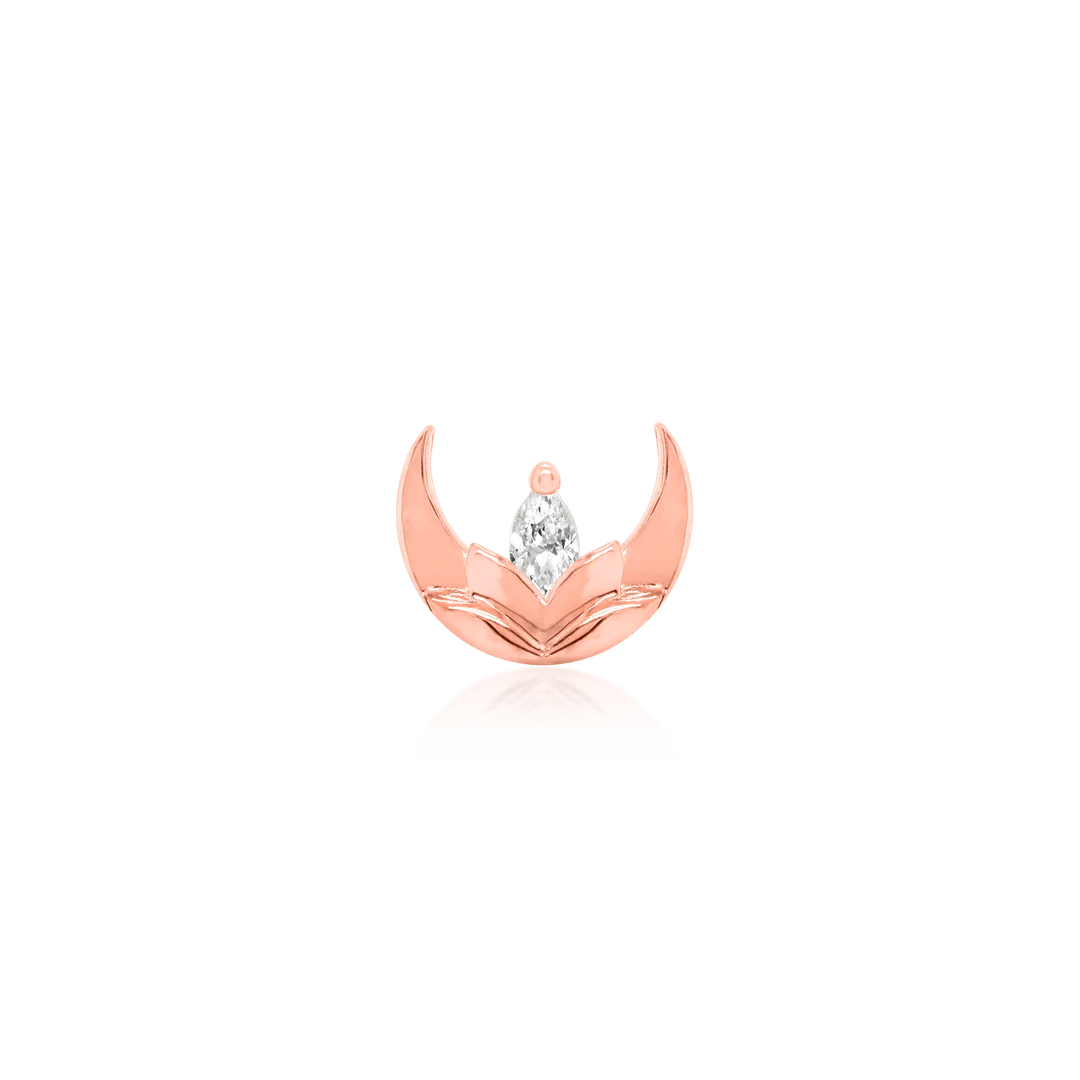 Guardian Mars – 14K Gold & CZ Threadless End