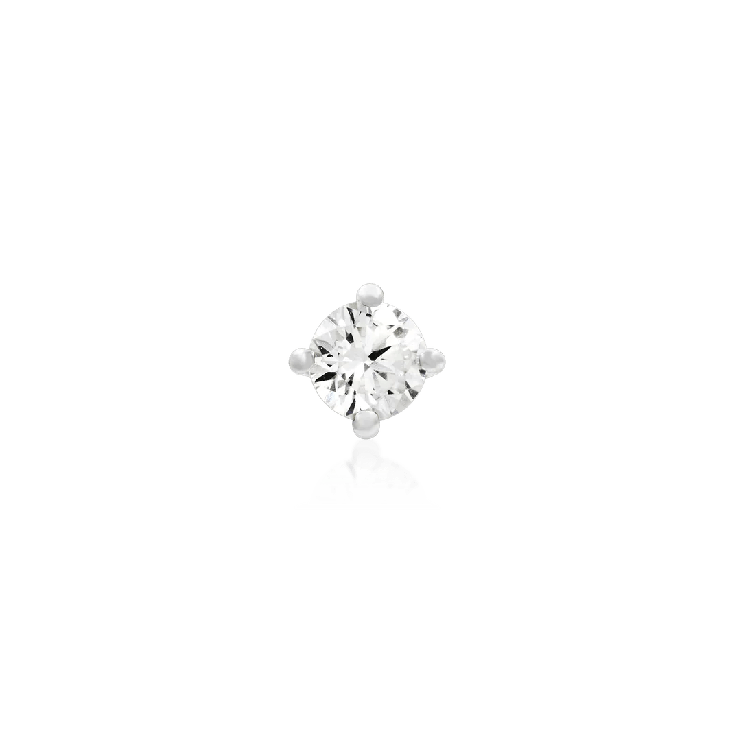 4 Prong-Set Cz Stone-14K Gold