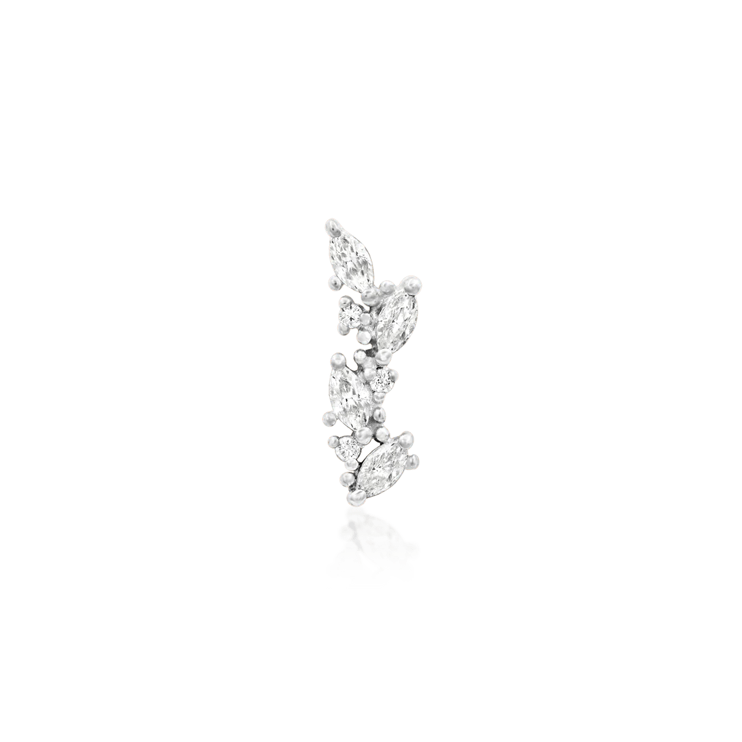 Andreia – 14K Gold & CZ Threadless End