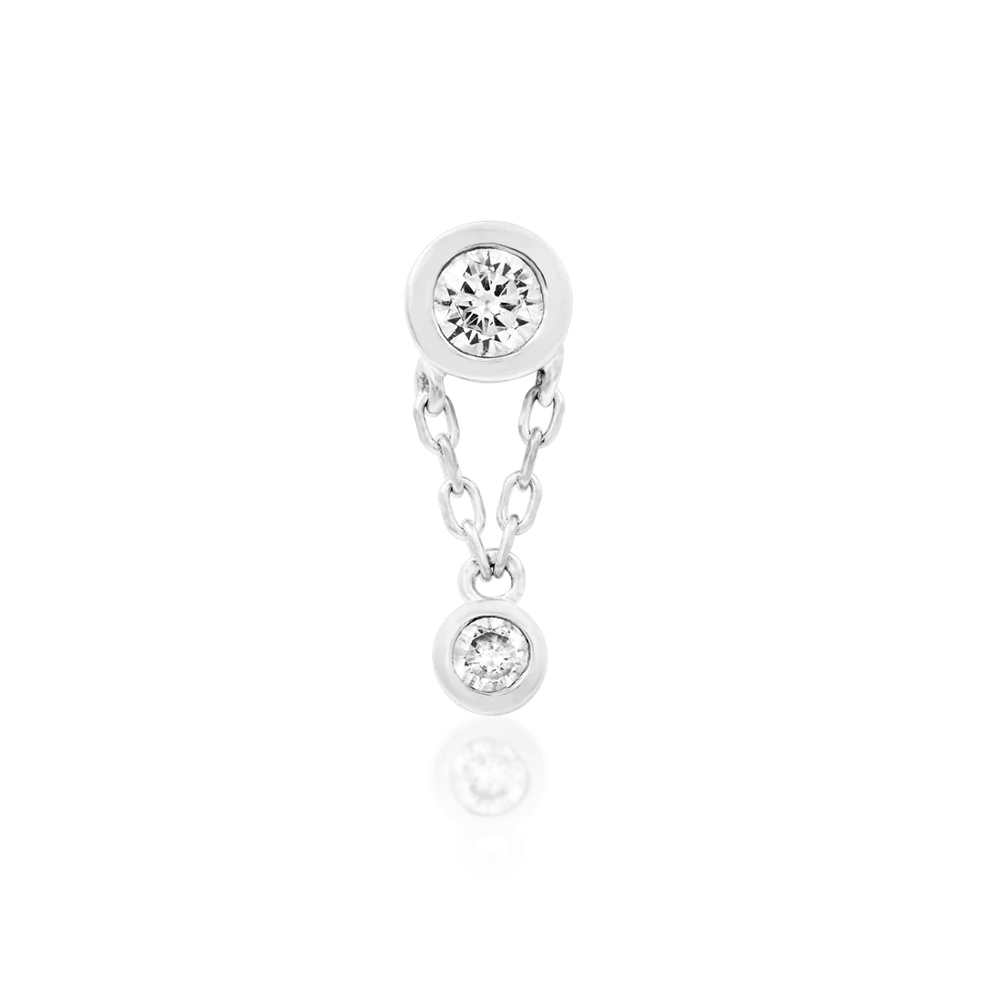 Cora Chains – 14K Gold Threadless End with CZ Dangle