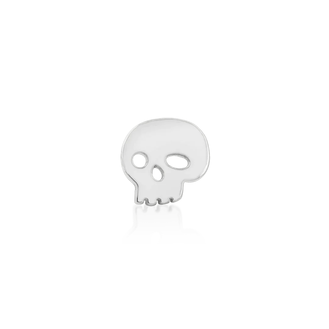 14K Gold Skull  - Threadless End