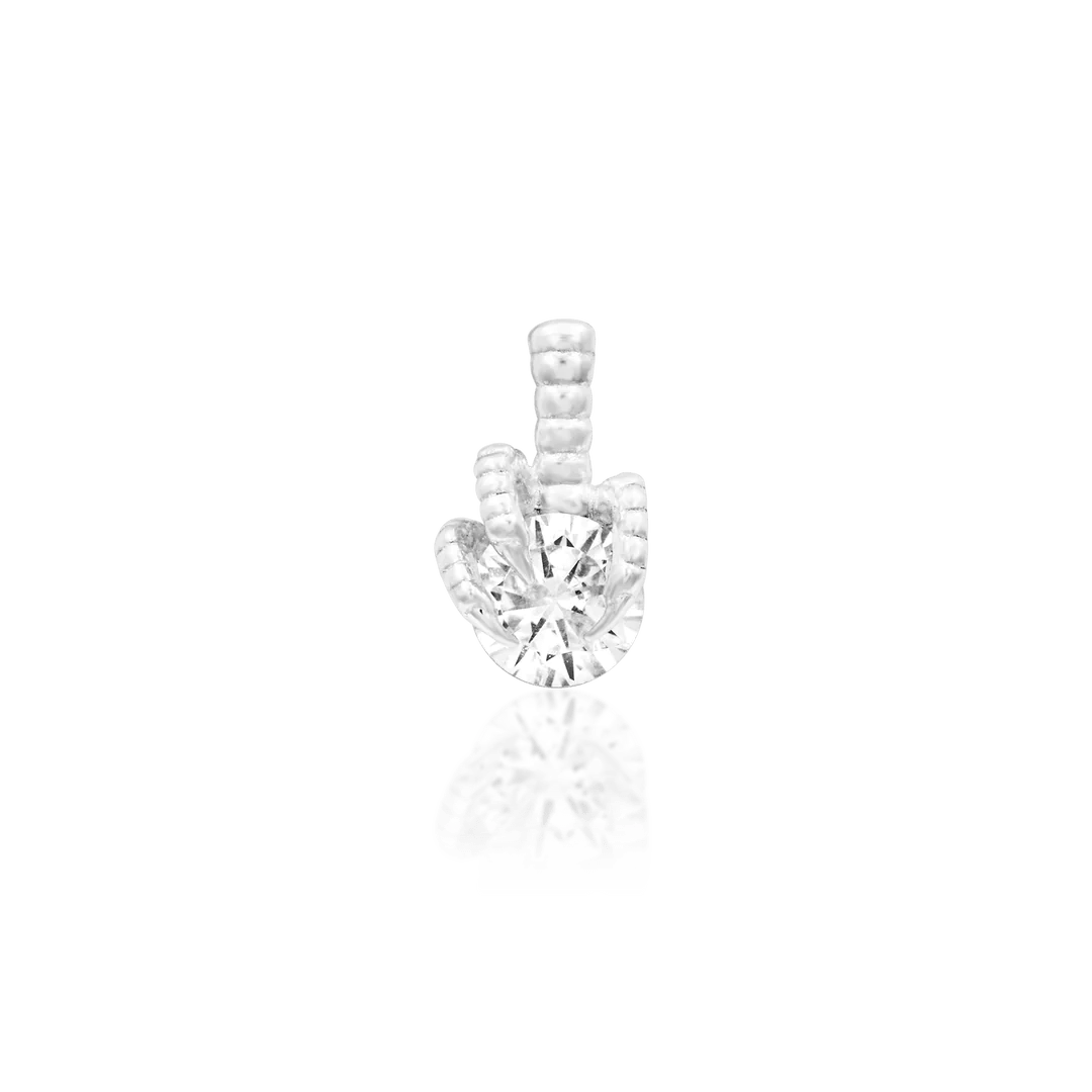 Tiamat – 14K Gold & CZ Dragon Claw Threadless End