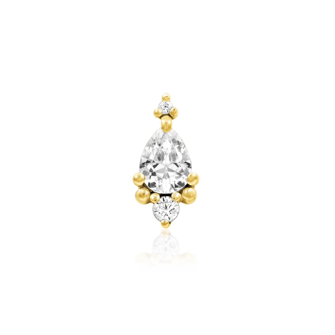 Amelia Threadless -14K Gold