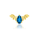 Bat – 14K Gold & Light Sapphire CZ Threadless End