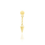 Darcy Chains – 14K Gold Threadless End with Spike Charm