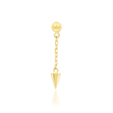 Darcy Chains – 14K Gold Threadless End with Spike Charm