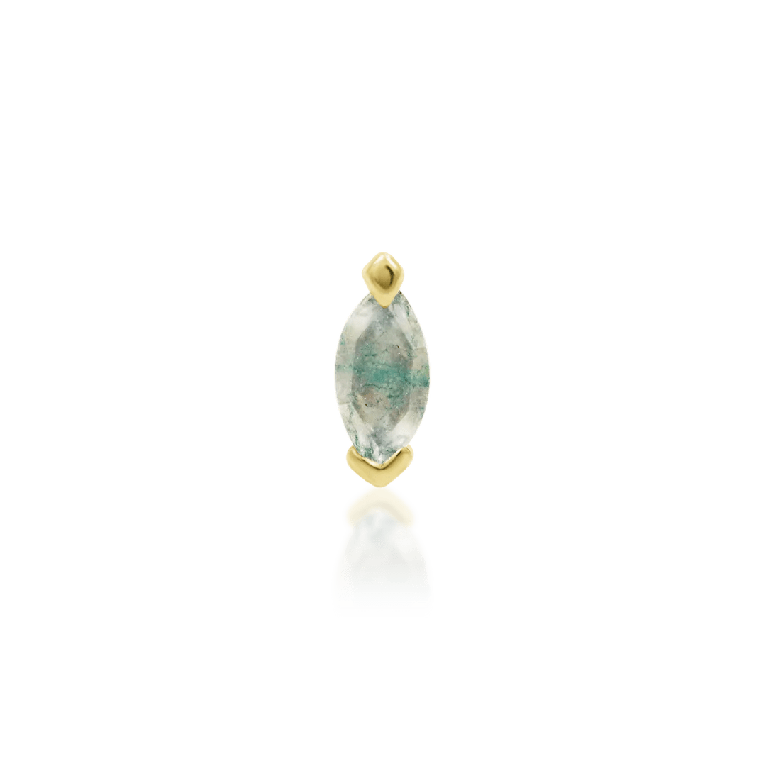 Marquise Moss II Threadless - 14K Gold
