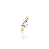 Marquise – 14K Gold & CZ Threadless End