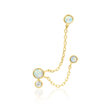 Mei Chains – 14K Gold, Opal & CZ Threadless End