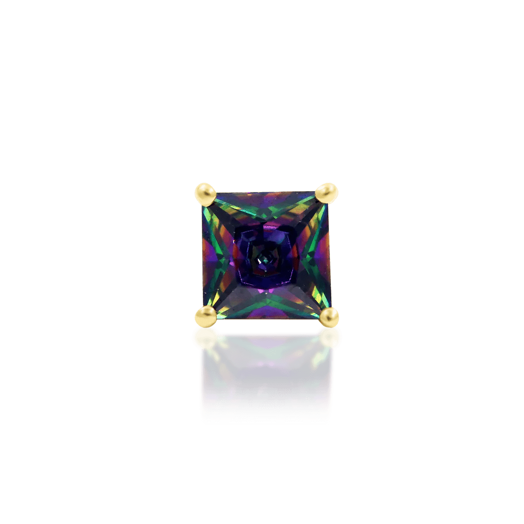 Princess Mystic – 14K Gold & Mystic Topaz Threadless End