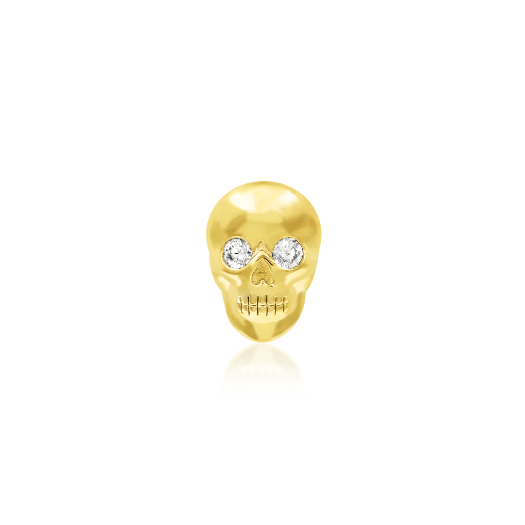 Crystal Skull 14K Gold - Threadless End