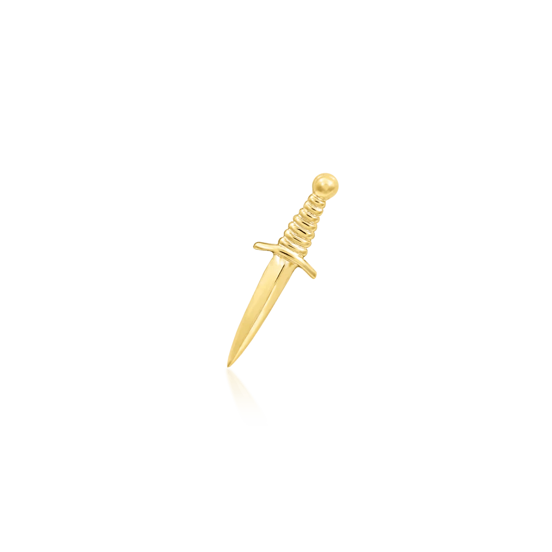 Staring Daggers Threadless -14K Gold