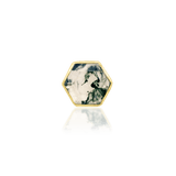 Valerie II – 14K Gold & Moss Agate Threadless End