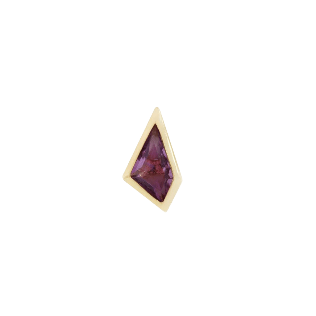 Transcend – Amethyst – 14K Gold Threadless End - piercing - zone.com